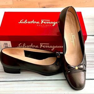 Salvatore Ferragamo Black Balade Loafer Size 8.5 B